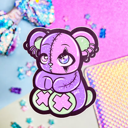 Cute Teddy Bear Plush Sticker