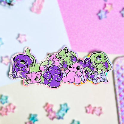 Claw Machine Bunny Critters Sticker