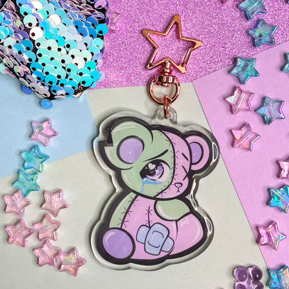 Spooky Bear Acrylic Keychain