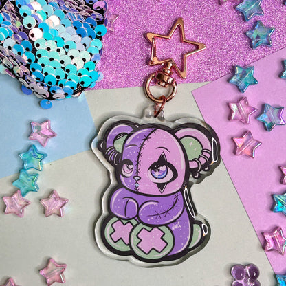 Spooky Bear Acrylic Keychain