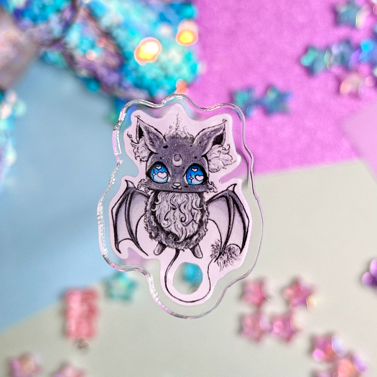 Bat Acrylic Pin