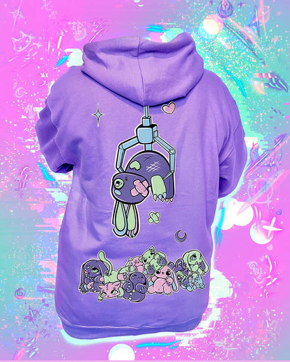 ★ LTD EDITION★ Lavender Claw Machine Bunny Critter Hoodie