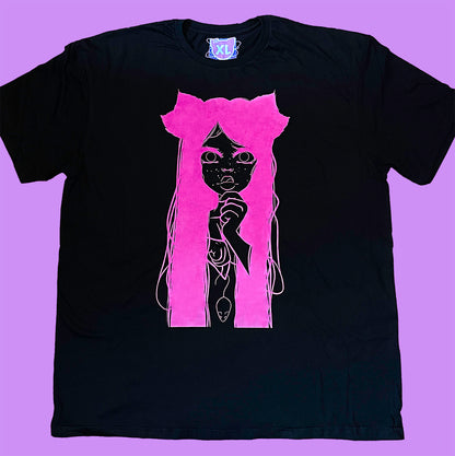 T-Shirt - Pink Cat Girl