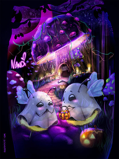 Boo Bees Trick or Treat Art Print