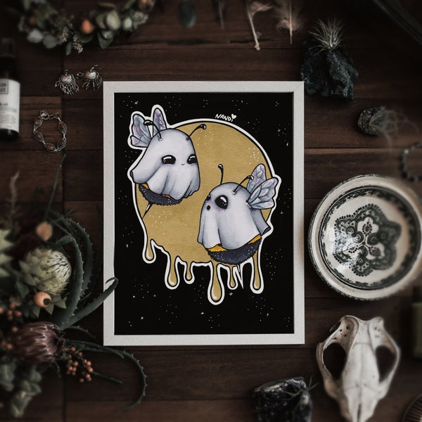 A5 Boo Bees Print