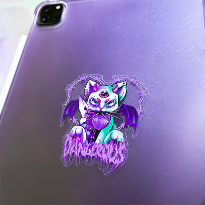 Dangerous Cat Clear Sticker